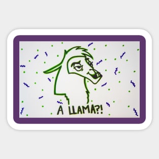 A Llama?! Sticker